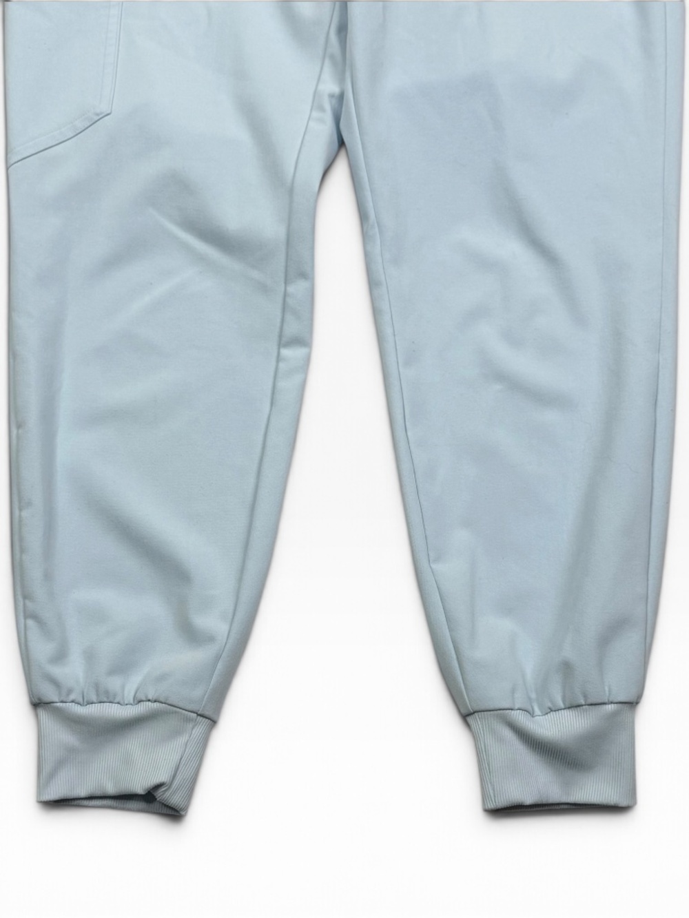 FIGS Zamora Jogger Scrub Pants Open Skies Blue Neon Drawstring S/P 1000208 - Picture 3 of 9